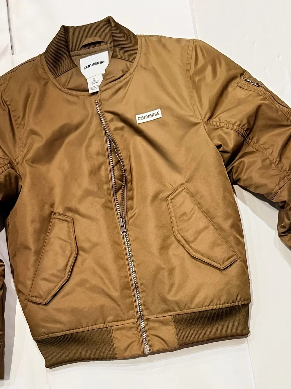 Converse Olive Green Kids Bomber Jacket